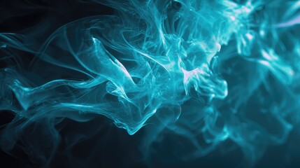 Abstract blue smoke movement creating dynamic ethereal patterns