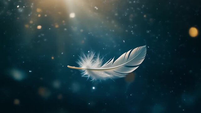 柔らかな光に浮かぶ羽根の純潔
