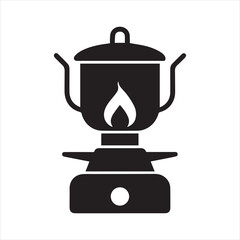 Camp Stove Icon Vector Illustration