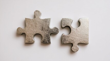 Obraz premium Wooden Puzzle Piece Combination, Puzzle Solving Creative Scene