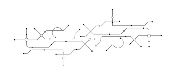 Vectors Abstract connecting lines and dots., Social networking. network connection and global communication technology background