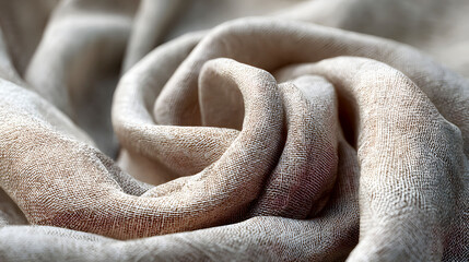 Soft, Naturally Draped Beige Fabric Texture