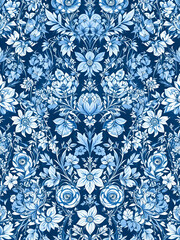 Blue simple pattern set