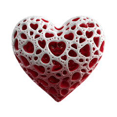 Intricate 3D Heart with Smaller Hearts for Valentines Day and Love Concepts