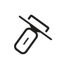 Fototapeta premium A simple minimalist black and white icon of a squeegee used for cleaning windows or surfaces vector icon illustration