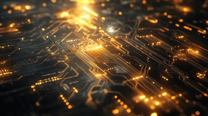 Circuit board processing digital data in a futuristic network