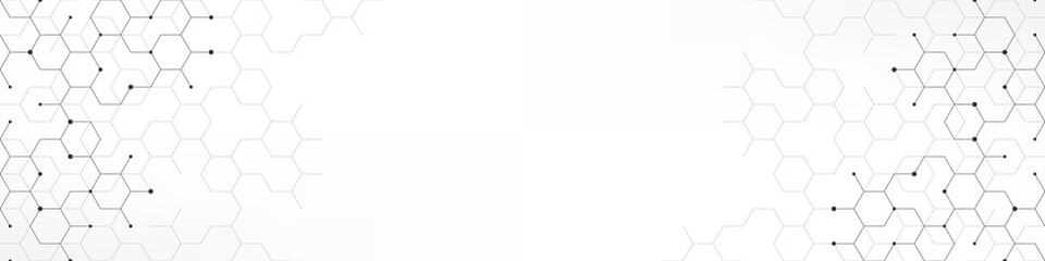 Abstract geometric background with hexagons shape pattern for banner or website header template