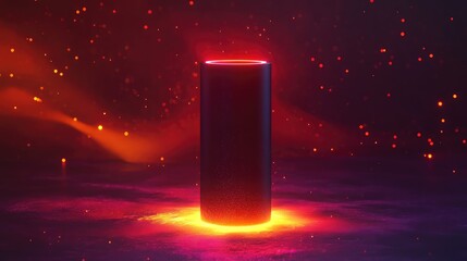 Smart speaker virtual assistant communicating with glowing particles