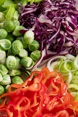 Diet or vegan food concept. Variety of Fresh Vegetables