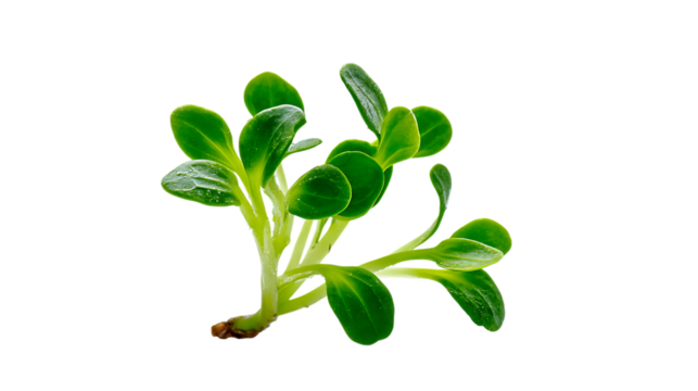 Fresh green purslane isolated on transparent background, a nutritious and versatile herb