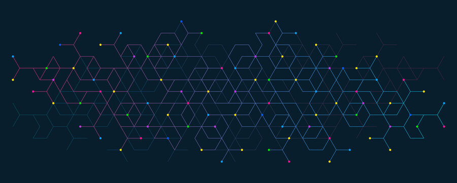 Abstract background with simple geometric figures and dots. Graphic design element and polygonal shape pattern