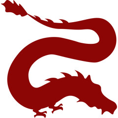 Chinese Dragon Mythical Silhouette