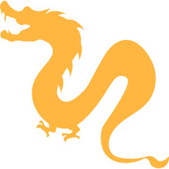 Chinese Dragon Mythical Silhouette