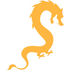 Chinese Dragon Mythical Silhouette