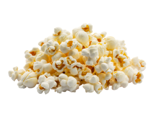 Popcorn on transparent background