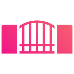 fence gradient fill icon