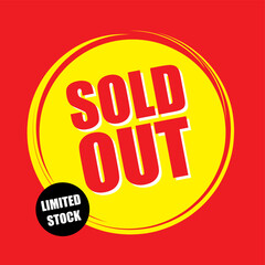 Sold out icon vector design template