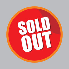 Sold out icon vector design template