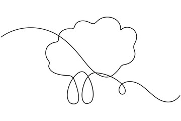 Water drop continuous one line drawing on white background minimalist clean rain icon outline vector illustration