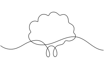 Water drop continuous one line drawing on white background minimalist clean rain icon outline vector illustration