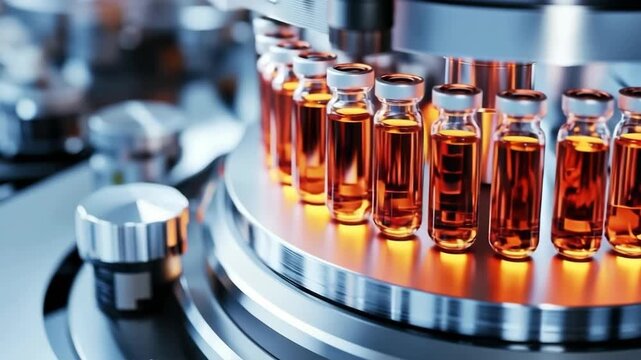Manufacturing process of medical vials in a production facility