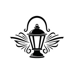 Elegant lantern design with decorative elements and a handle for illumination.