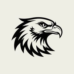 Majestic Eagle Head Profile Vector Illustration.