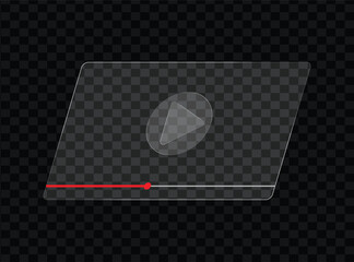 Media Player Glass effect, Transparent Liquid Glass Effect, Iridescent Liquid Glass Effect for Creative Projects