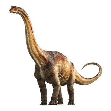 Brachiosaurus dinosaur standing, showing prehistoric extinct animal