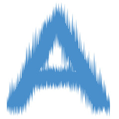 Ikat alphabet letter style in 