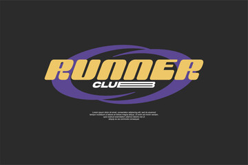 running and sporty urban fashion template for printing