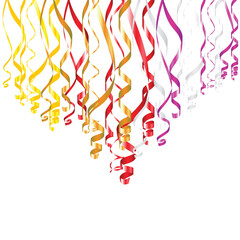 Set of decorative vector illustration shiny colorful confetti  isolated on white background
