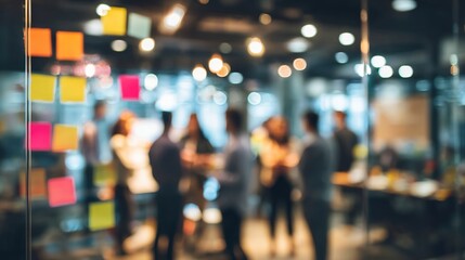 Unfocused Corporate Brainstorming - Out-of-focus background of a corporate brainstorming session. High quality