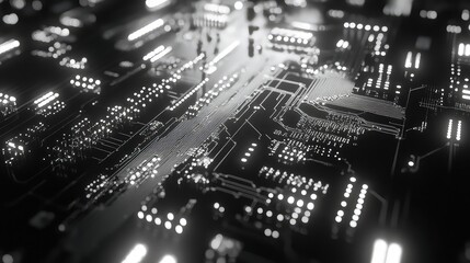 Digital circuit board connecting data and technology