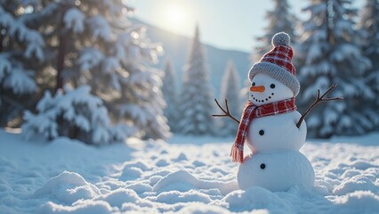 Ein Schneemann im Schnee - Weihnachten 2025