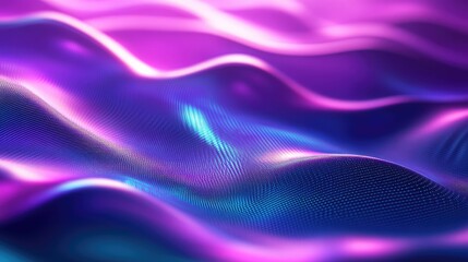 Flowing digital waves creating abstract neon background