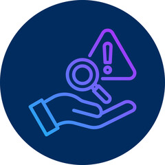 Risk icon for business risk, website, application, printing, document, poster design, etc