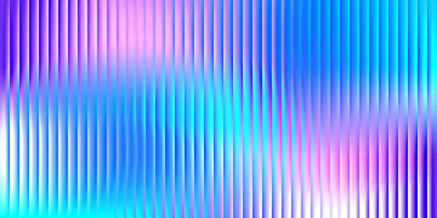 Neon corrugated gradient background with foil texture. Fractal glass holographic pattern with 3d vaporwave effect