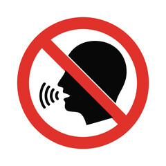 No talking sign prohibiting speech and noise