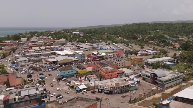 Ocho Rios Main Street Aerial View