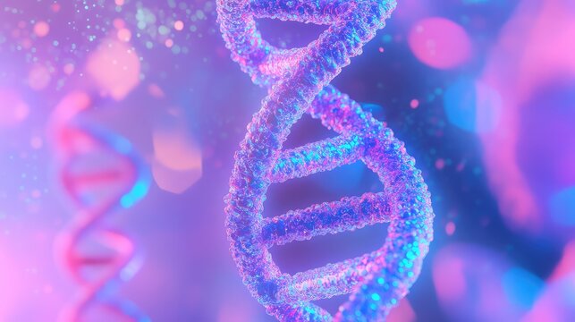 Dna double helix structure representing science and research