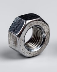 Close-up of Metallic Hex Nut