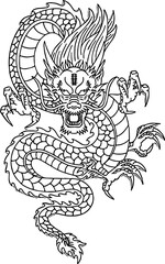 Dragon design art illustration style