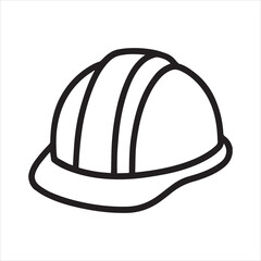 Minimalist hard hat vector icon