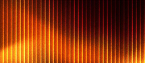 Abstract grainy ribbed glass background in golden orange tones with glossy curved texture, vertical light lines and smooth gradient for use in luxury design or digital surface visuals © Rifaldi Riwansyah