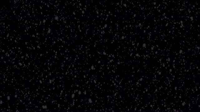  white snow black background. falling snow effect backdrop video, snow flurry transparent snow animated, falling snow or snow fall overlay transparent background.


