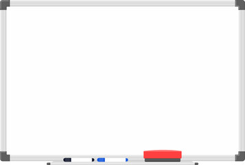 Clean Magnetic White Board Template for Business or Educational Message