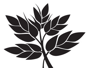 Barley icon vector illustration solid black white background organic