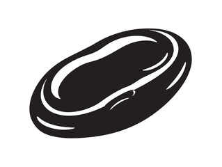 Bean icon vector illustration solid black white background legume
