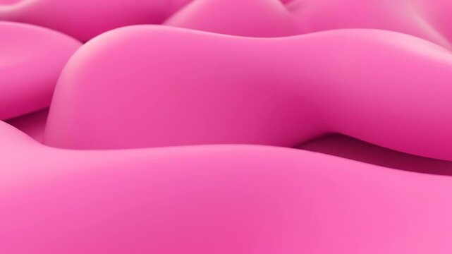 Abstract animated background featuring smooth pink rubber-like shapes subtly morphing and expanding in a seamless looping pattern liquid, motion graphics, digital